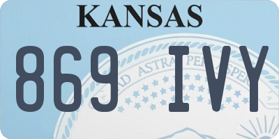 KS license plate 869IVY