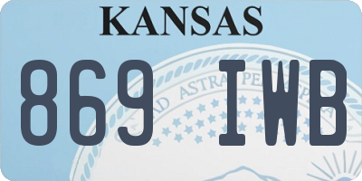 KS license plate 869IWB