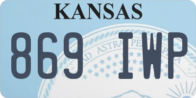 KS license plate 869IWP