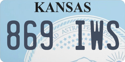 KS license plate 869IWS