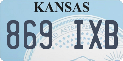 KS license plate 869IXB