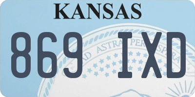 KS license plate 869IXD