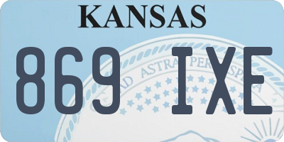 KS license plate 869IXE