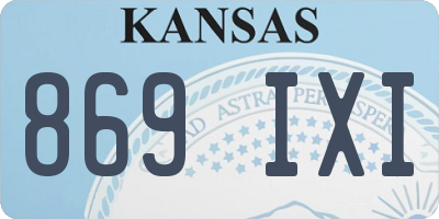 KS license plate 869IXI