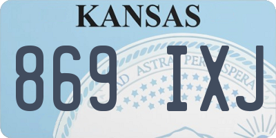 KS license plate 869IXJ