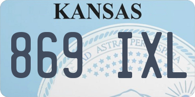 KS license plate 869IXL