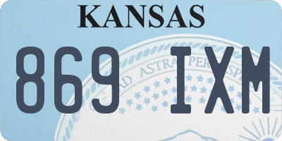KS license plate 869IXM