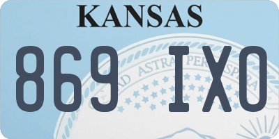 KS license plate 869IXO