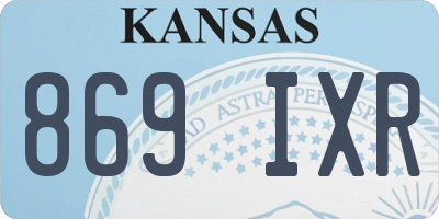 KS license plate 869IXR