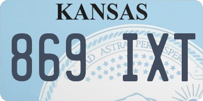 KS license plate 869IXT