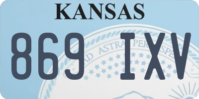 KS license plate 869IXV