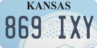 KS license plate 869IXY