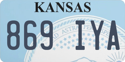 KS license plate 869IYA