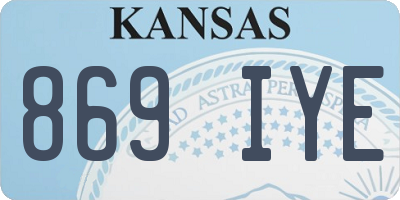 KS license plate 869IYE