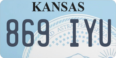 KS license plate 869IYU
