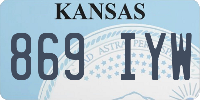 KS license plate 869IYW