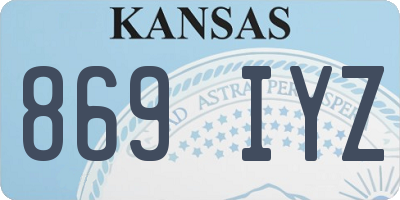 KS license plate 869IYZ