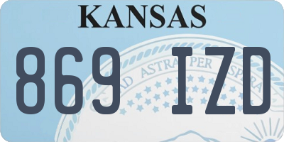 KS license plate 869IZD