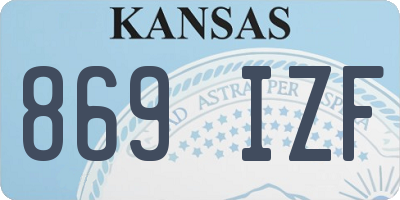 KS license plate 869IZF