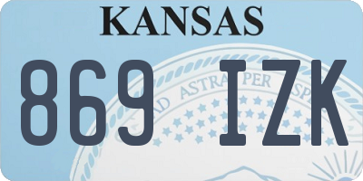 KS license plate 869IZK