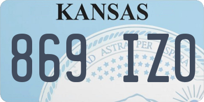 KS license plate 869IZO
