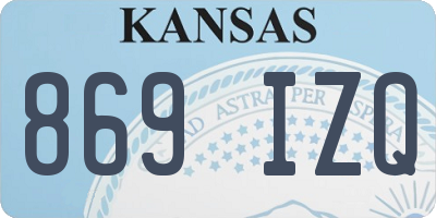 KS license plate 869IZQ