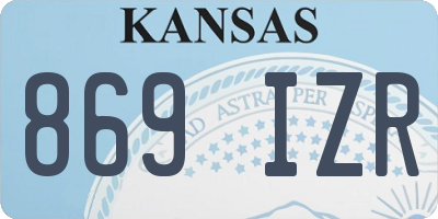 KS license plate 869IZR