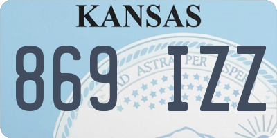 KS license plate 869IZZ