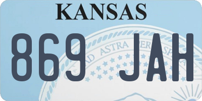 KS license plate 869JAH