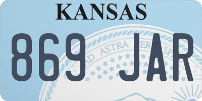 KS license plate 869JAR
