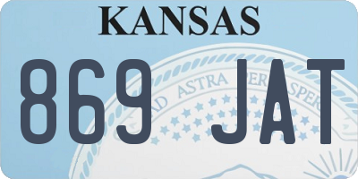 KS license plate 869JAT
