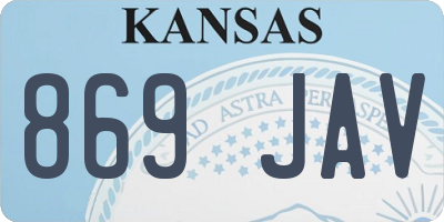 KS license plate 869JAV