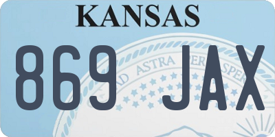 KS license plate 869JAX