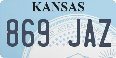KS license plate 869JAZ