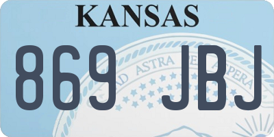 KS license plate 869JBJ