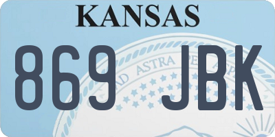 KS license plate 869JBK