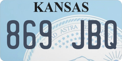 KS license plate 869JBQ