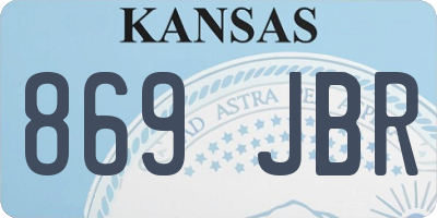 KS license plate 869JBR