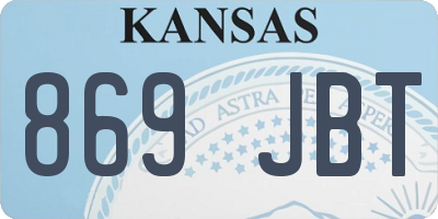 KS license plate 869JBT