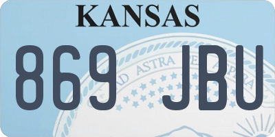 KS license plate 869JBU