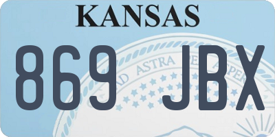 KS license plate 869JBX