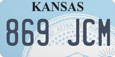 KS license plate 869JCM