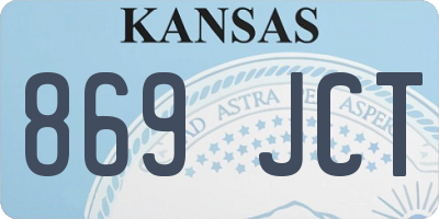 KS license plate 869JCT