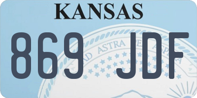 KS license plate 869JDF