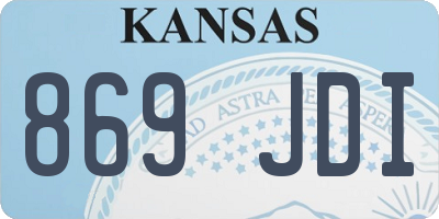 KS license plate 869JDI