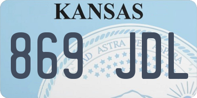 KS license plate 869JDL