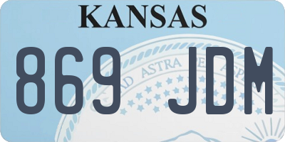 KS license plate 869JDM