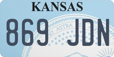 KS license plate 869JDN