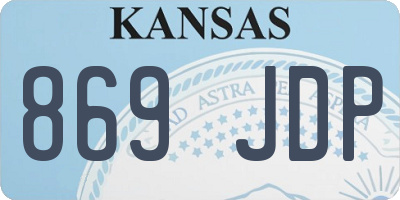 KS license plate 869JDP