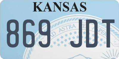 KS license plate 869JDT